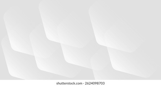 Diseño de fondo con patrón hexagonal gris. Plantilla Horizontal blanca del Vector para el Anuncio del negocio, fondo formal de la invitación, lujo.