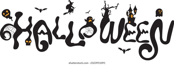 background design for halloween poster, banner vector illustration
