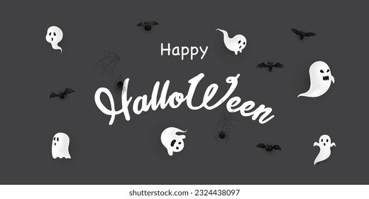 background design for halloween poster, banner vector illustration
