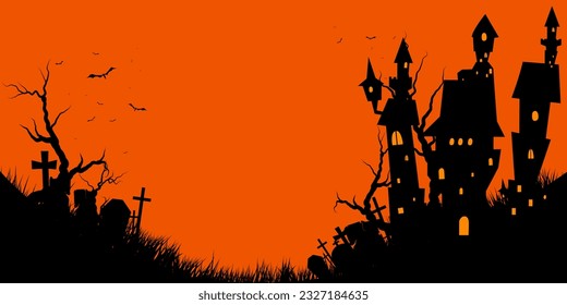 background design for halloween poster, banner vector illustration