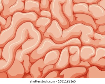 Background design with human brain illustration