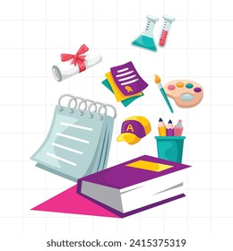 Background design illustration for education
