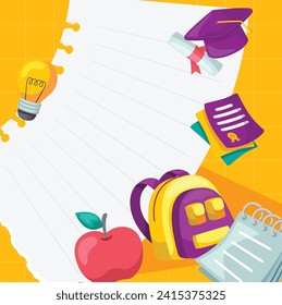 Background design illustration for education