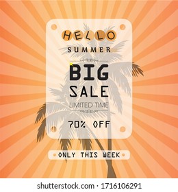 Background design illustrations for summer sales