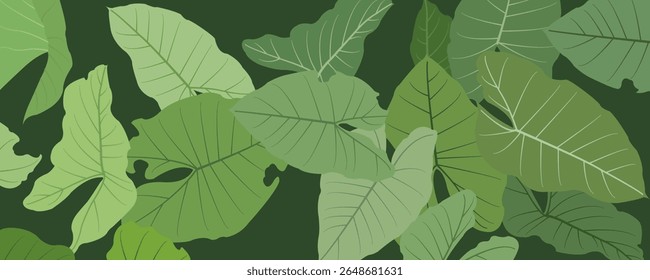 O desenho de fundo é inspirado pelas folhas largas frequentemente encontradas em áreas tropicais.