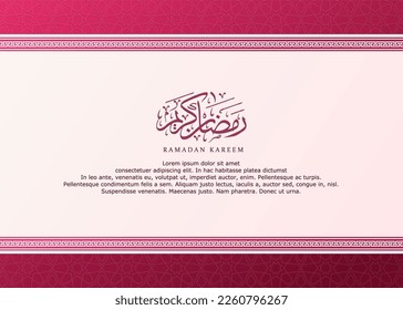 background design with islamic theme. islamic pattern, ramadan calligraphy sayings. islamic social media post