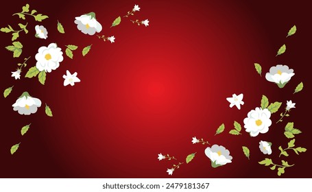 Background design with jasmine flower
