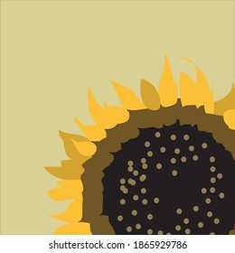 das Hintergrunddesign einer großen Sonnenblume.