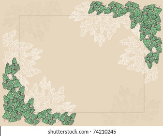 A background design of leaves.