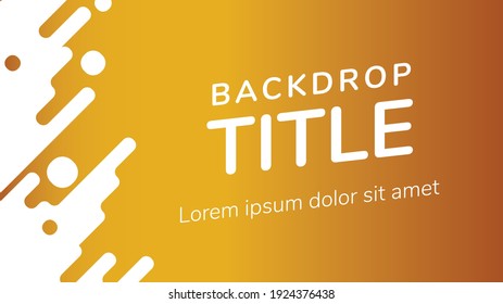 Background design with liquid element illustration in dazzling golden yellow color