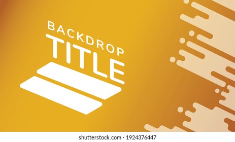 Background design with liquid element illustration in dazzling golden yellow color