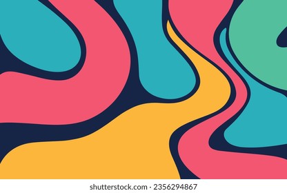 background design with liquid object shape style, vector and illustration