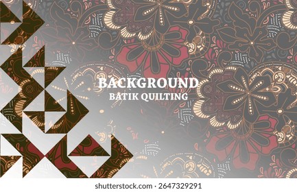 background design with a little quiting and batik motif