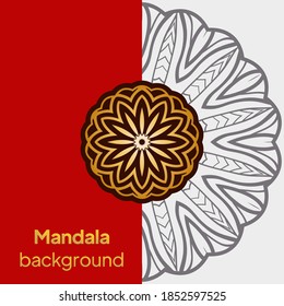 Background design with mandala. luxury wedding, beauty fashion concept, royal holiday party cards. vector illustration