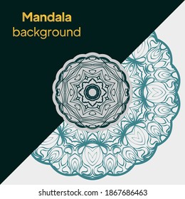 Diseño de fondo con mandala. boda de lujo, concepto de moda de belleza, tarjetas de fiesta de vacaciones reales. ilustración vectorial