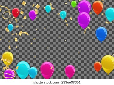 Background design with many balloons illustration