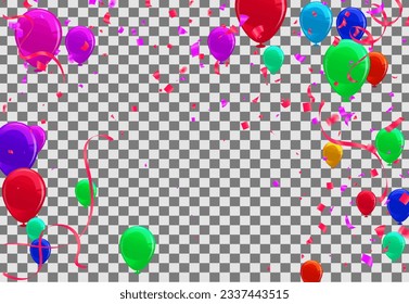 Background design with many balloons illustration