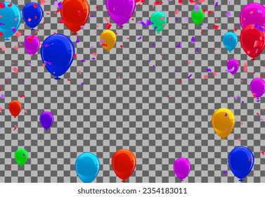 Background design with many balloons illustration