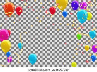 Background design with many balloons illustration