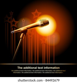 Background for design with a microphone
