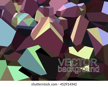 Background design. Mineral elements of health nutrition or broken stones. Colorful tones.