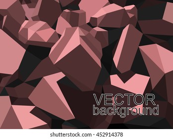 Background design. Mineral elements of health nutrition or broken stones. Burgundy tones.