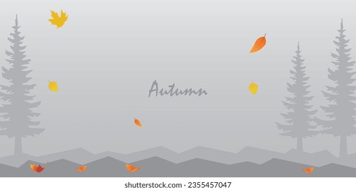 Background design with minimalist colors with an autumn theme.