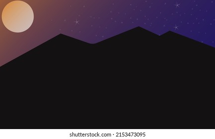 background design mountain silhouette fit for background, postcard, etc.
