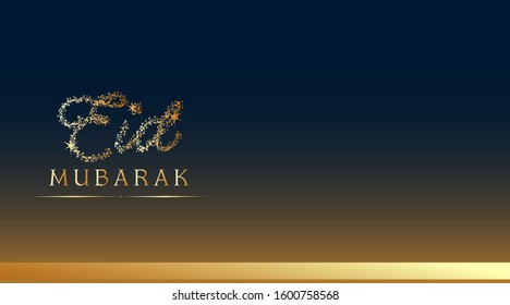 Background design for Muslim festival Eid Mubarak illustration