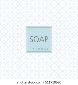 Background design for natural handmade soap. Graphic design element.