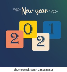 Background design new year 2021
