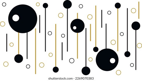 Diseño de fondo sobre arte abstracto profesionalmente con líneas y círculos sobre un fondo blanco