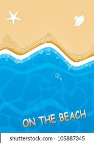 Background for design on sea subjects with a beach