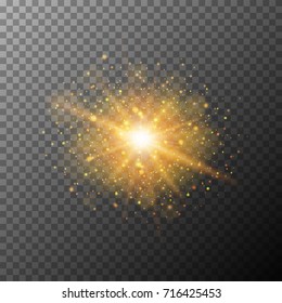 Background design with orange burst of light illustration