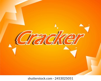 background design with orange cracker writing