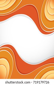 Hintergrunddesign mit orangefarbenen Kurven