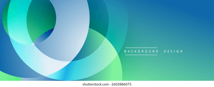 Background design with overlapping circular shapes, featuring smooth gradients and soft lighting effects, creating a dynamic abstract composition