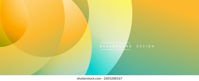 Background design with overlapping circular shapes, featuring smooth gradients and soft lighting effects, creating a dynamic abstract composition