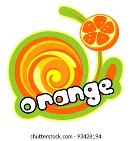 Background for design of packing. Orange. Vector illustration.