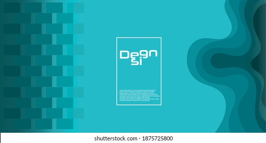 Background design with paper cut shapes and Simple 3D textures