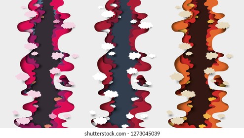 
background for design. paper cut texture. art of origami. vector
