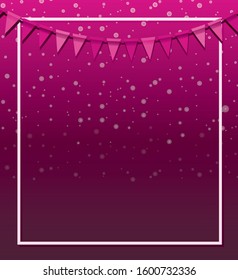 Background design with pink flags illustration