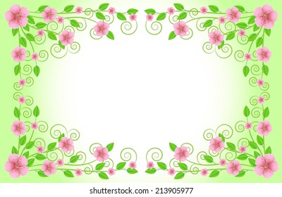 Background for a design with pink flowers,vector illustration