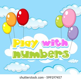 Diseño de fondo para jugar con ilustración de números