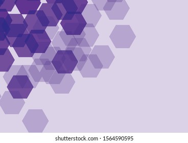 Hintergrund-Design mit violetter Hexagon-Illustration