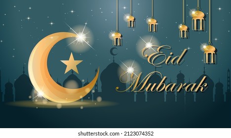 Background Design Ramadhan Kareem For Muslim Festival Eid Mubarak