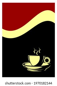 background design
red, yellow and black wavy lines depicting a cup of coffee written for brochures, flyers and other background purposes