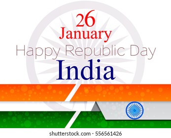 Background design Republic day of India with wishes