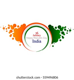 Background design for republic day of India with happy republic day wish