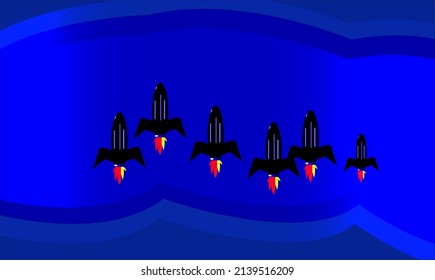 background design Rocket fit for background, postcard, etc.